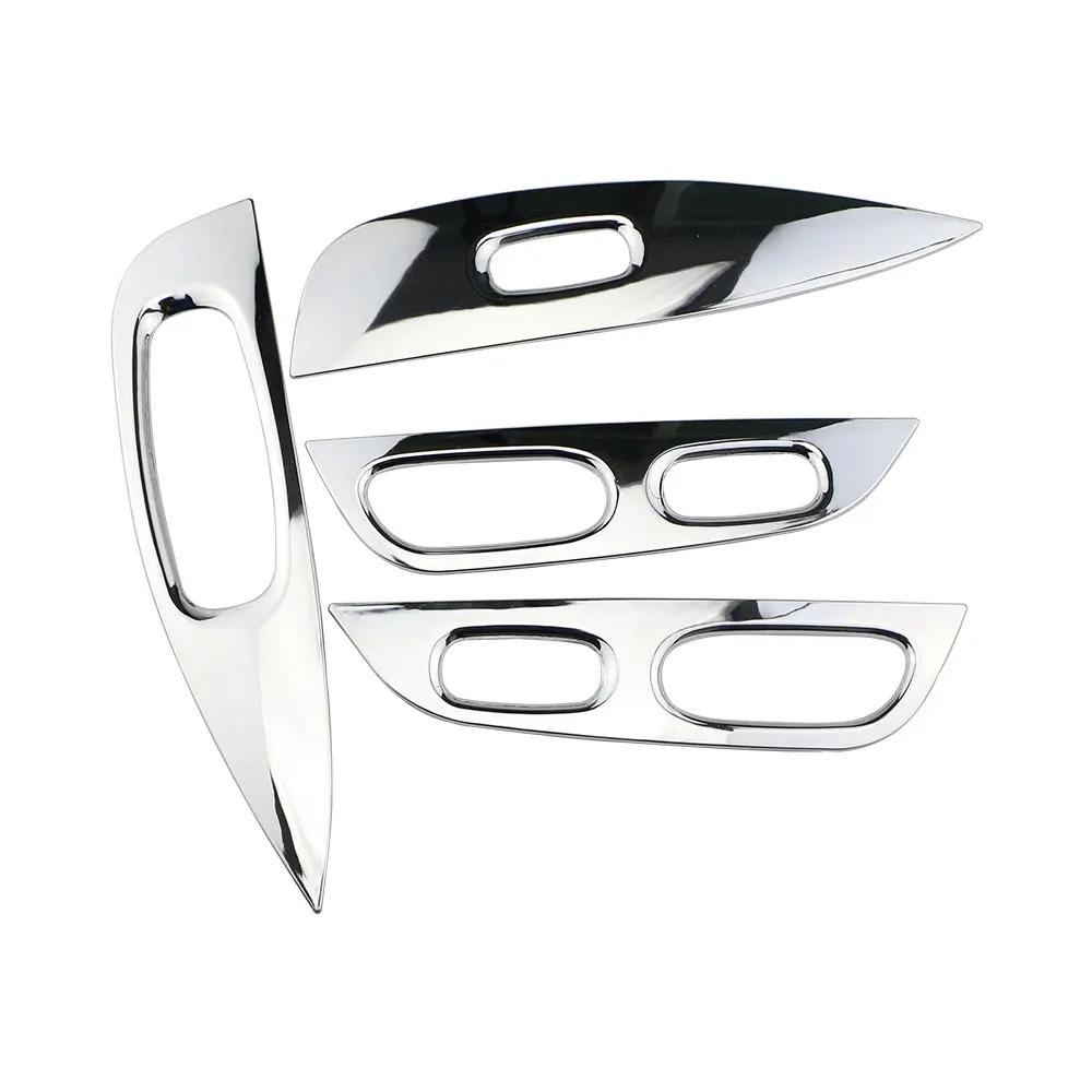 Хромированные накладки на панель переключателей дверей и окон для Nissan X-trail Xtrail T32 Rogue 2014 - 2020 LHD Накладки на подлокотники 4 шт./компл.