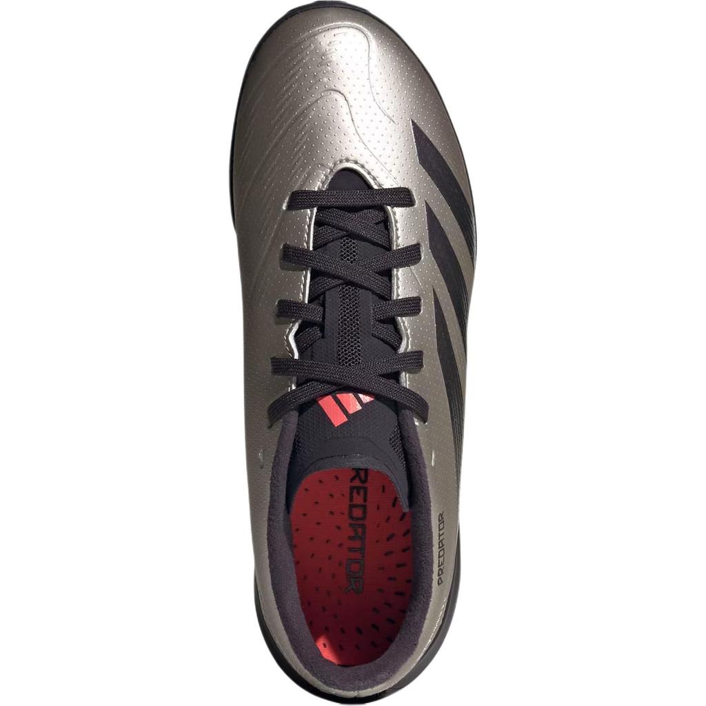 adidas Детские футбольные бутсы PREDATOR LEAGUE: удобные, износостойкие, низкие, серебристо-черные, модель IF6414.