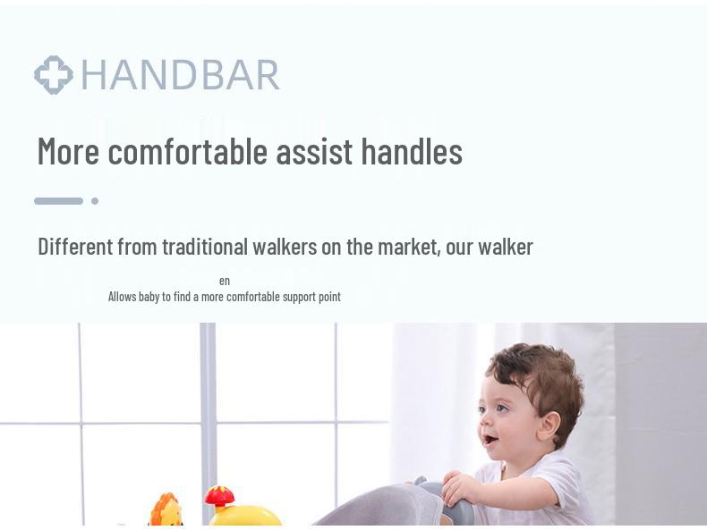 Multifunctional Baby Walker: Anti-Rollover, Sit & Learn Push Car