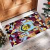 Burnley Football Print Crystal Velvet Rug, Comfortable Water Absorbent Non Slip Indoor Floor Carpet