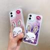 Red Lip Rabbit S9 Quicksand Y7S Mobile Phone Case with Y93 Dynamic Silicone Protective Cover and Stand - One Piece Delivery.