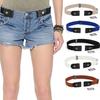 Unisex Belt Buckle-free Rubber Waist Belt Elastic Waist Strap for Trousers Pants Jeans