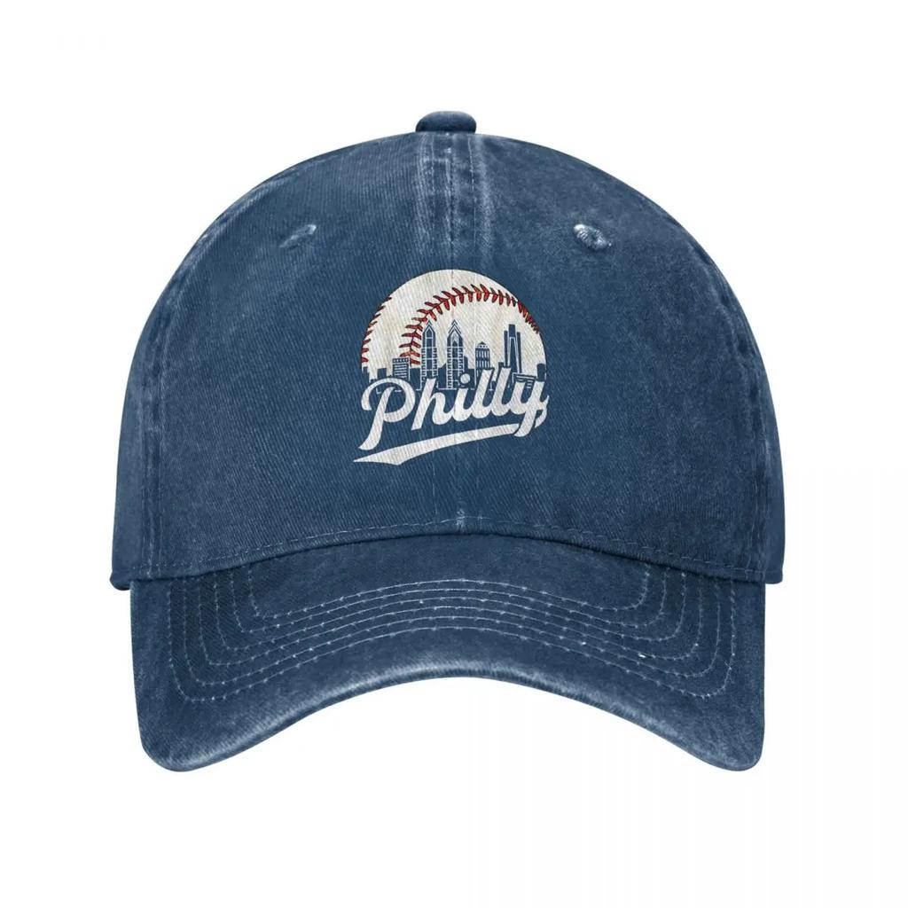 Потертая бейсболка Philly Baseball Lovers в стиле унисекс, винтажная кепка Phillies Denim, шляпа, винтажная кепка для активного отдыха от солнца