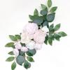 Artificial Flower Swag Set Rose Wedding Arch Floral Swags for Wedding Welcome Signs Ceremony Decoration