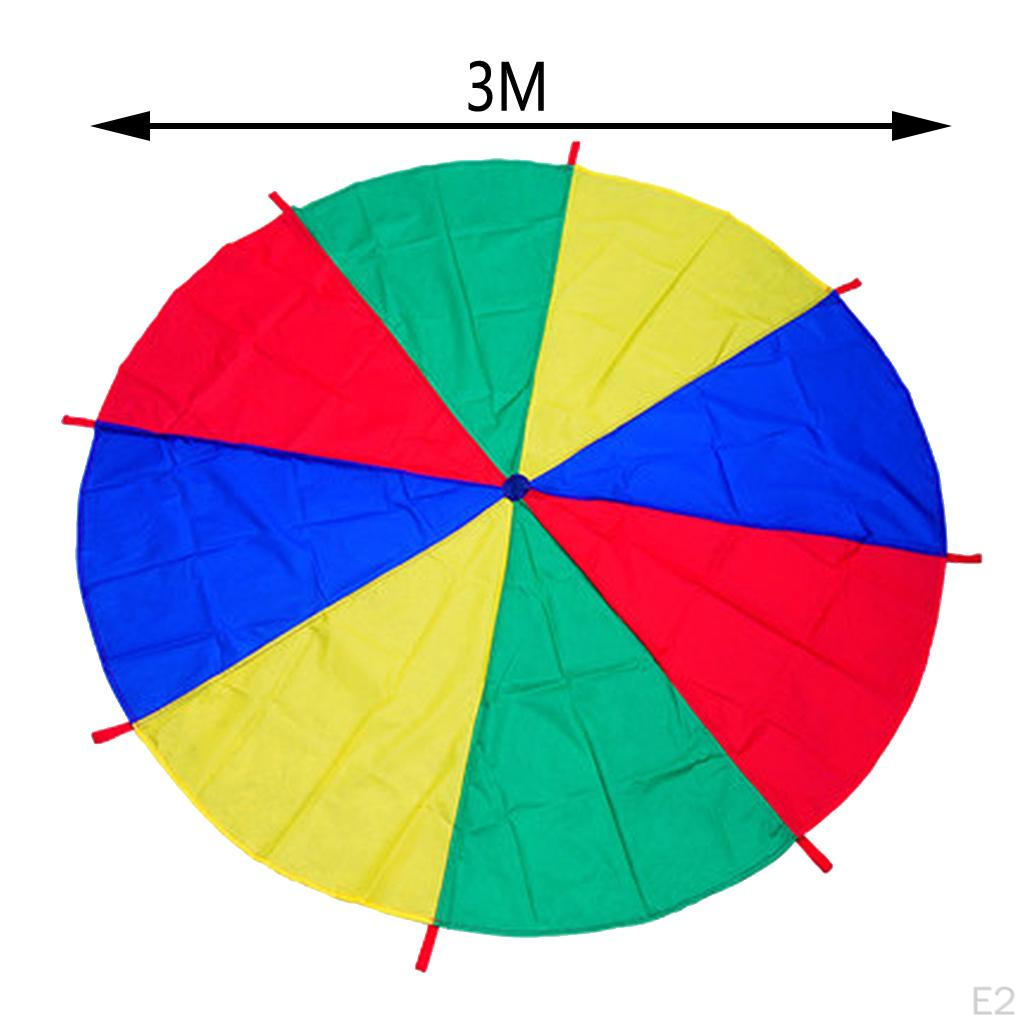 4 цвета детский парашют с ручками игрушка для игр на открытом воздухе