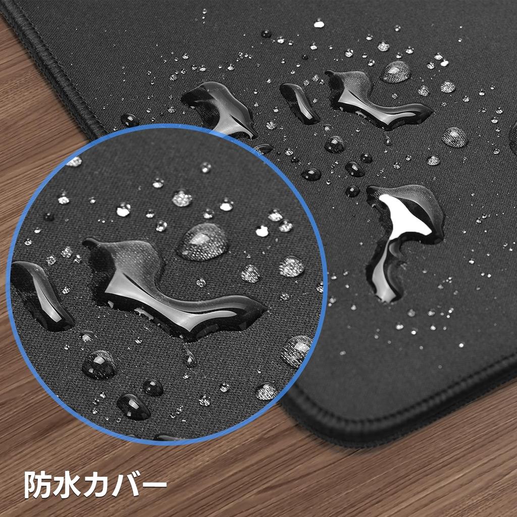 KTRiO Игровой коврик для мыши Очень большой Игровой коврик для мыши Совместим с лазерной оптической мышью Для офиса, дома, черный 90смx40смx0.4см