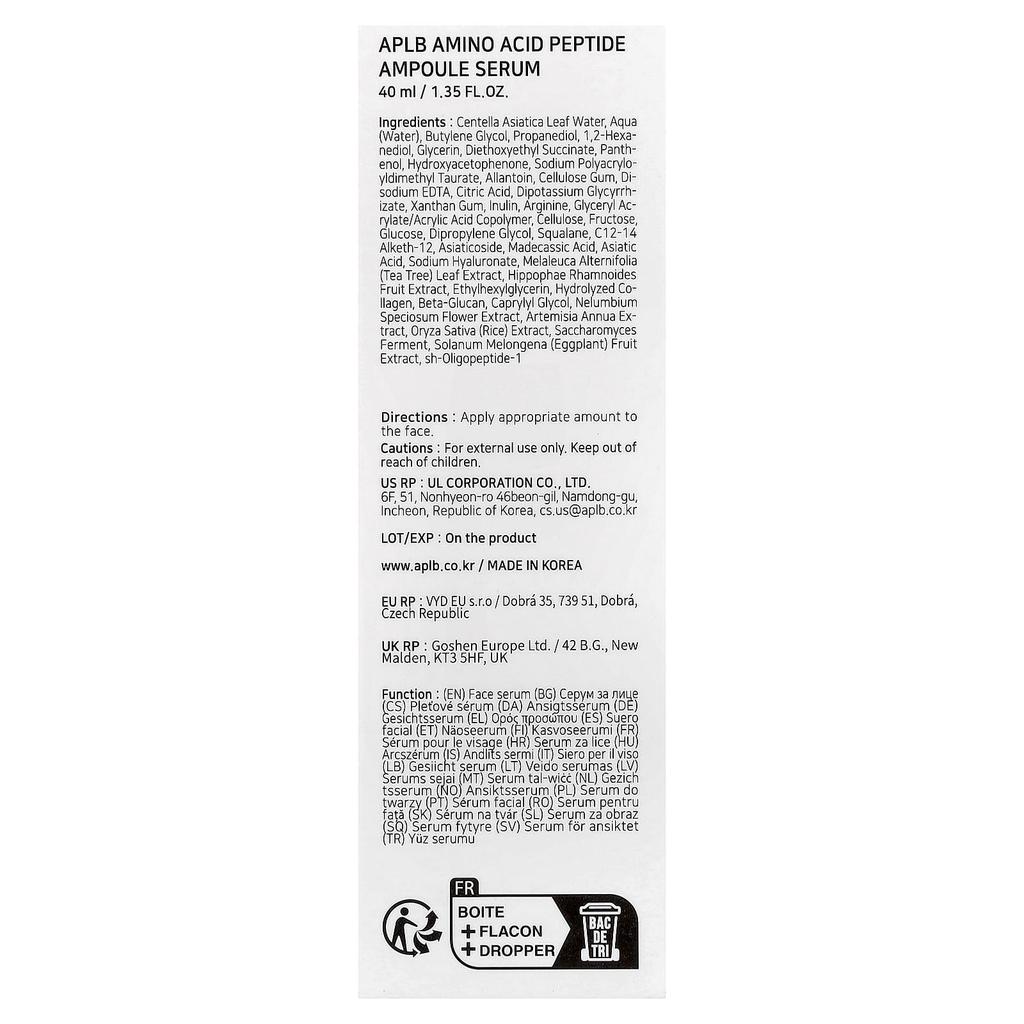 APLB Amino Acid Peptide Ampoule Serum, 40ml (1.35 fl oz)