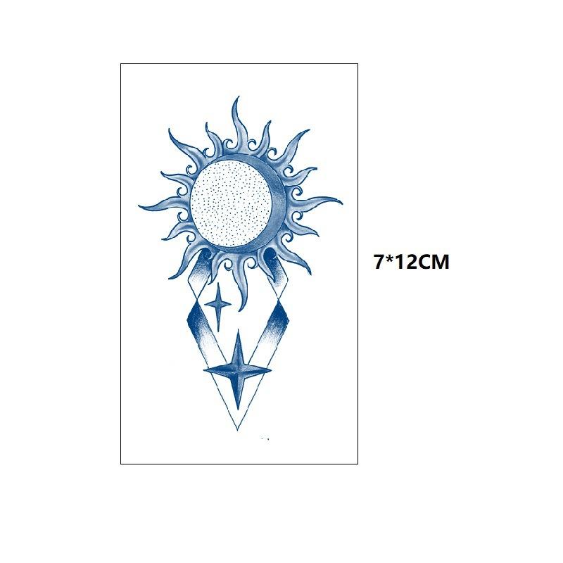 Маленький узор бабочка морская волна хвост рыбы другая сторона цветок маленький свежий сок травяной имитация грудь вода переводная татуировка наклейка