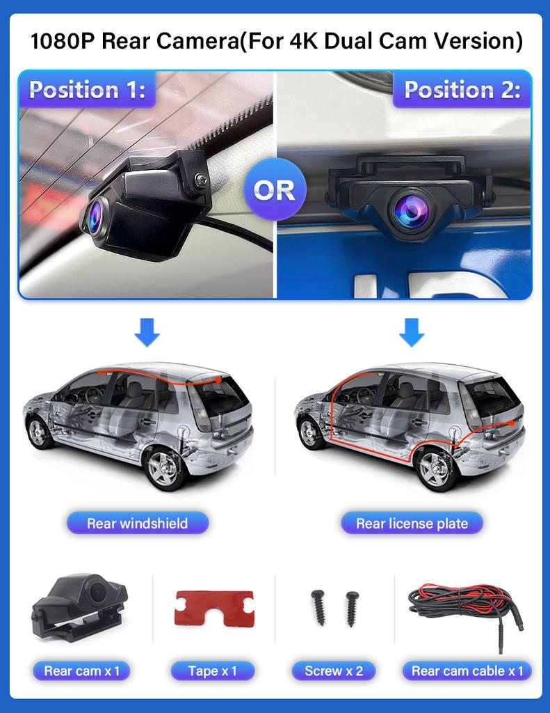 New! Car DVR Wifi Plug and Play Dash Cam Video Recorder Original For Volvo XC60 T6 2025-2024 For Volvo S90 2025~2024 4K Dashcam