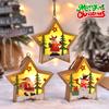 Светодиодные рождественские украшения с фигурками Санты, снеговика, оленя, ночник на батарейках для домашнего праздничного декора