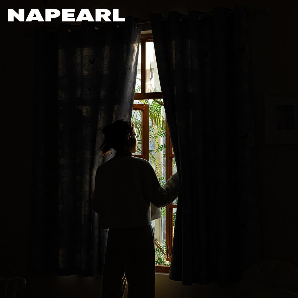 1 шт. NAPEARL 70-80% затемнение принт ночной небо узор короткие шторы для спальни гостиная домашний декор