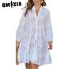 Women's Fashion Summer Spring Solid Color Print Long Sleeve Casual Dresses
