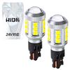 Светодиодная лампа заднего хода HIDYA T16 24 В, суперяркая, одинарная, для грузовика, 6500 К, белая, комплект из 2 шт.