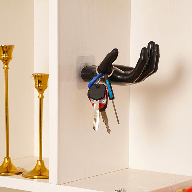 Креативный настенный крючок для хранения из смолы, бесследные принадлежности для ванной комнаты, практичная вешалка в форме руки