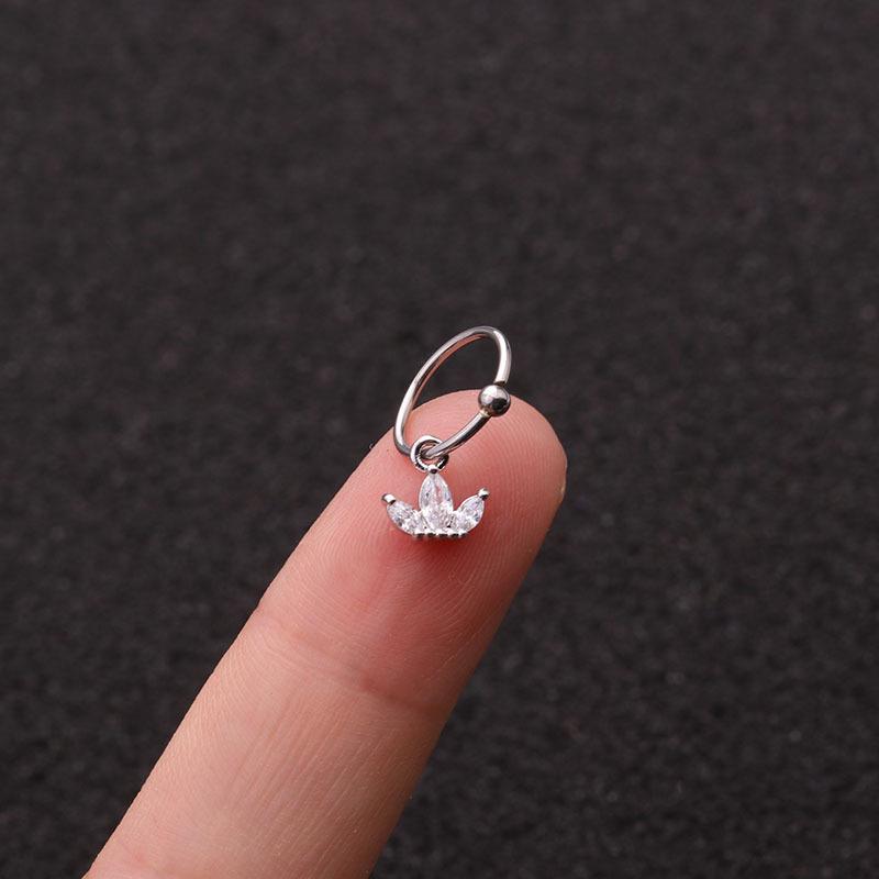 1 шт. серьги с кристаллами для пирсинга ушей висячие серьги-гвоздики для хряща, спирали козелка, модные ювелирные изделия