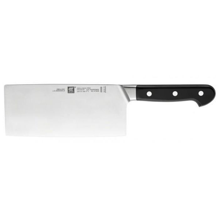 Couperet modèle Chinois série ZWILLING PRO lame 18cm Noir