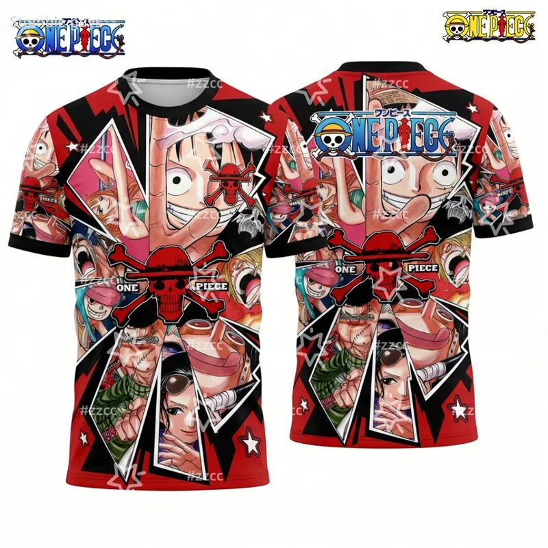 Men's Fashion One Piece T-Shirt Zoro Art Print Boys Clothes Girls Short Sleeve Men Jersey Lightweight Tops