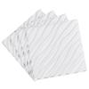 3D Wall Panels 12-Pack 19.7x19.7'' PVC 32 Sq.Ft Coverage Wave Matte White