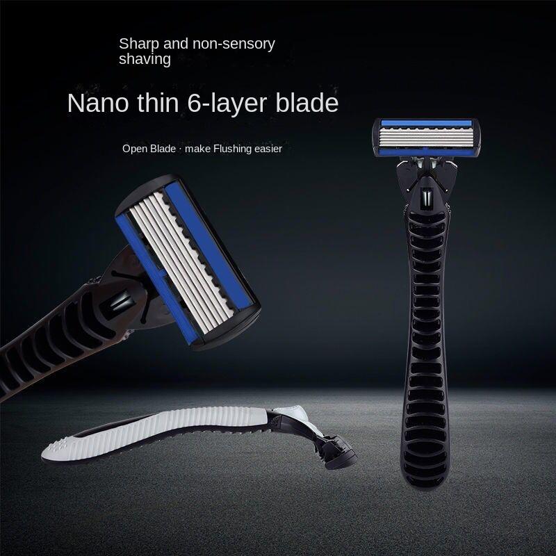 6 Edge Safety Razor for Mens Shaving&Womens Hair Removal Easy Sharp Shaving Blades Manual Shaver