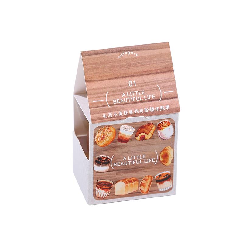 Маленький размер узорная лента в коробке кошка кофе фрукт дом креативный ручной аккаунт коллажный материал DIY декоративная лента можно писать лента
