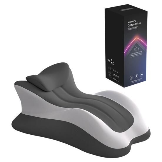 Couples Butt Cushion 3D Curved Wavy Back Cushion Multi-Position Support Memory Foam Wedge Pillow for Bed Lying And Sitting Couples Intimacy