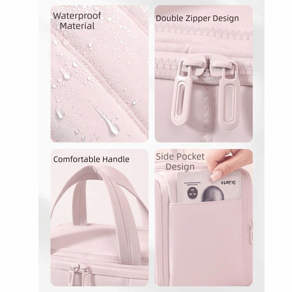 Dry-wet Separation Portable Cosmetic Pouch Large Capacity Makeup Handbag Bathroom Storage