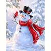 Full Round Diamond Painting Snowman Embroidery Cartoon Mosaic Christmas Decorations For Home 30x40cm/12x16inch