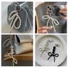 Брелок для ключей Ins Style Bowknot Pearls Metal Love Phone Подвеска для наушников Чехол для сумки Декор Брелок для ключей от автомобиля