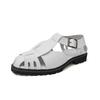 Summer Fashion New Men Gladiators Black White Patented Leather Casual Shoes Breathable Beach Sandals Outdoor Slippers Plus Size