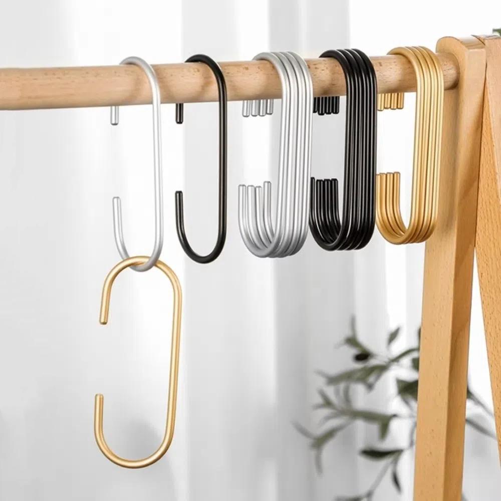 5pcs Hanging Clasp Holder Hooks Multifunction Drying Hooks New C Shape Hooks Closet Organizer