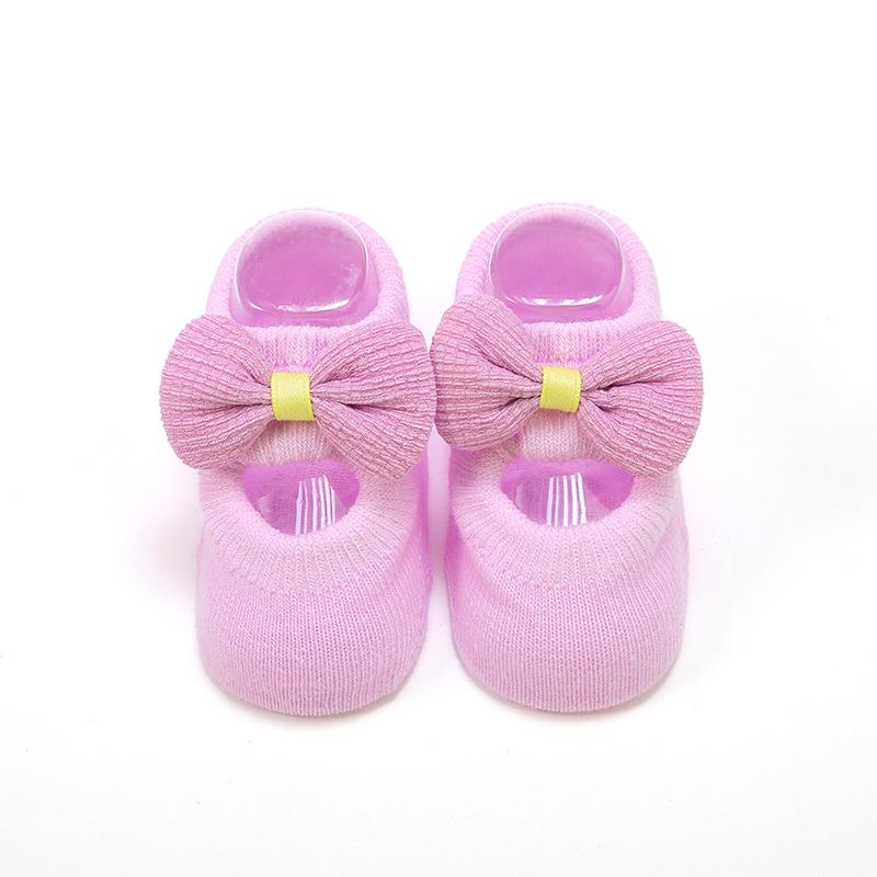 1 Pair of Colorful Bow Baby Socks, Summer Thin Baby Anti Slip Floor Socks, Girls' Princess Socks, Children's Socks