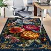 1PC Floral Ornament Butterfly_Garden Non-Slip Floor Carpet Compatible for Office&Living Room&Bedroom&Dining room - Flat - Weave Machine-S0335