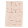 Suture Practice Pad Reusable Silicone Sature Training Skin Pad with 19 Pre Cut Wounds for Medical