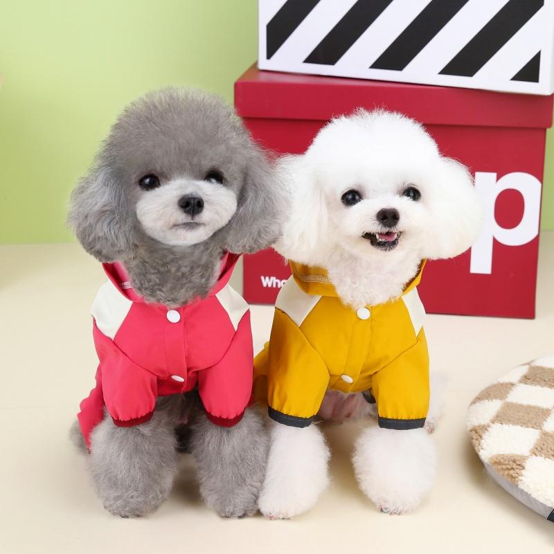 Dog Jackets Raincoats Hooded Pet Raincoat Hiking Dogs Clothes Jumpsuit Outdoor Waterproof Rain Coat For Small Medium Dogs Puppy