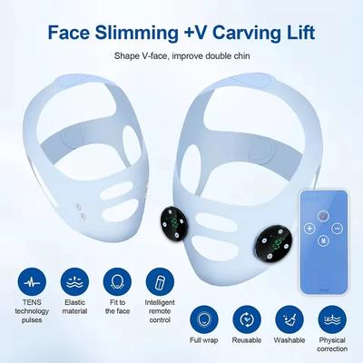 EMS Подтяжка лица Электрический ремень для похудения лица Формирование V-образного лица Устройство для подтяжки кожи Против морщин Массажер для лица
