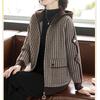 Women's Fall and Winter Chibi Check Jacket Fashion Casual Hooded Age Reducing Hooded Coat Tops