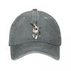 Playful Bull Terrier Pop Art  New Vintage Washed Cotton Baseball Cap Sun Hats
