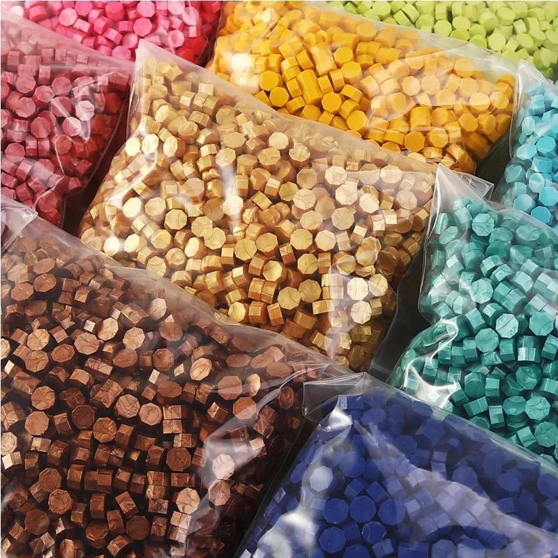 Wax Print Beads Gold Retro Sealing Stamp Seals for Wedding Birthday Lacre Card Making - Wax Lacquer for Stamps