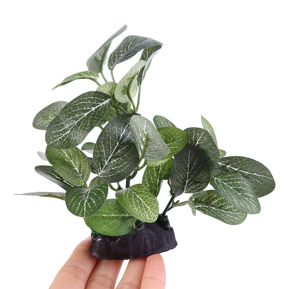Lifelike for Fish Tank Decor Green Simulated Underwater Turtle Jar Ornament Aquarium Plants Ficus Tree Artificial Plants