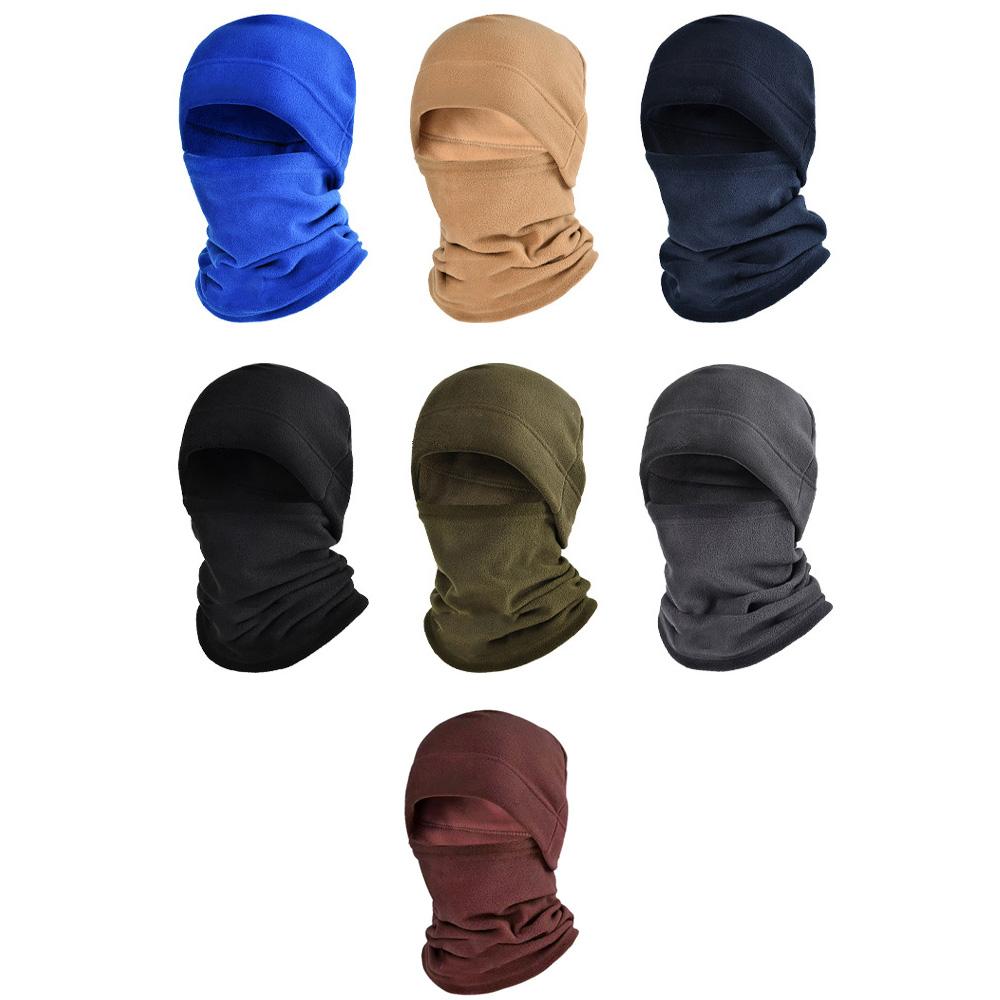 Зимняя уличная велосипедная флисовая теплая маска для лица ветрозащитная лыжная шапка шарф утеплитель для шеи