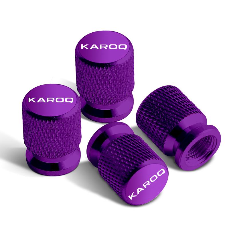 BYCP2 4pcs For Skoda Karoq Badge VRS Sport Line Car Wheel Tire Valve Caps Tyre Stem Covers Accessories Styling