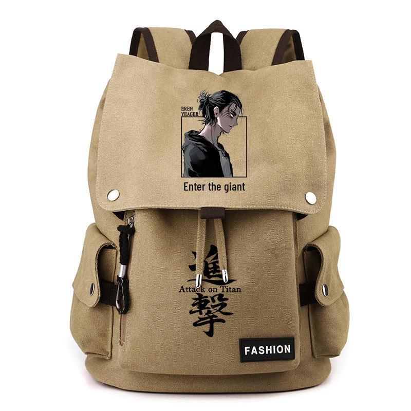 Атака титанов Крылья свободы аниме холст рюкзак для студентов
