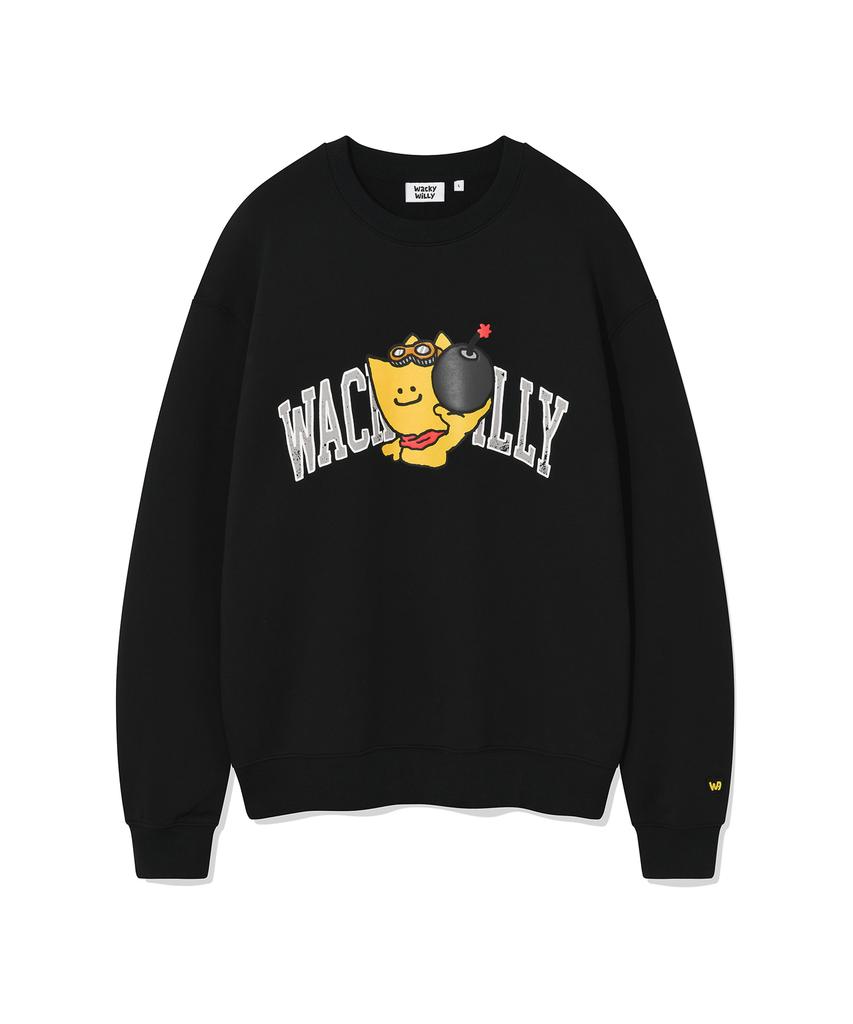WACKY WILLY Kiki And Lily Graphic Sweatshirt Black