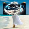 1PC Custom Name Cats Clouds" Beach Towel Highly Absorbent And Sand-Resistant Towel for Swimming, Pool, Yoga, And Travel Lightweight