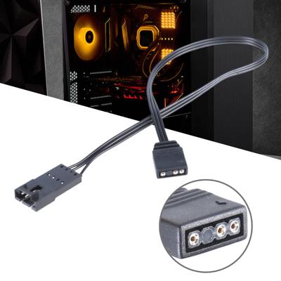 Удлинительный кабель для светодиодной ленты RGB 25 см/9,84 дюйма, разъем «папа-мама» 4-контактный, 3-контактный, для моддинга ПК, HDLL120, вентилятор, подсветка