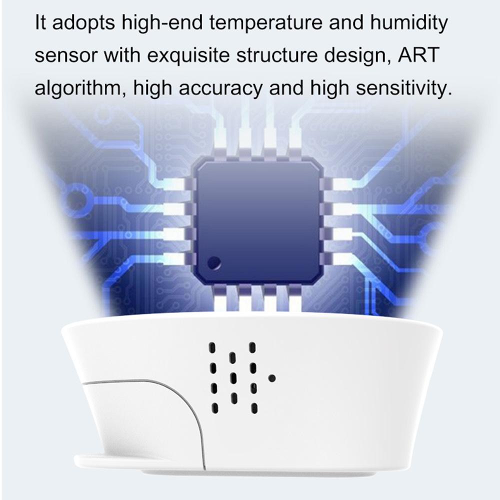 USB Battery Powered WiFi Temperature Humidity Sensor with Instant App Alerts