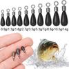 Casting Tear Drop Shot Fishing Tackle Line Sinkers Hook Connector Fall Sinker Fishing Tungsten