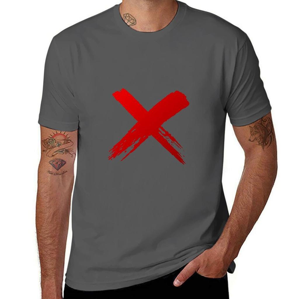 Red X Tshirt Comfortable Daily Wear Tee