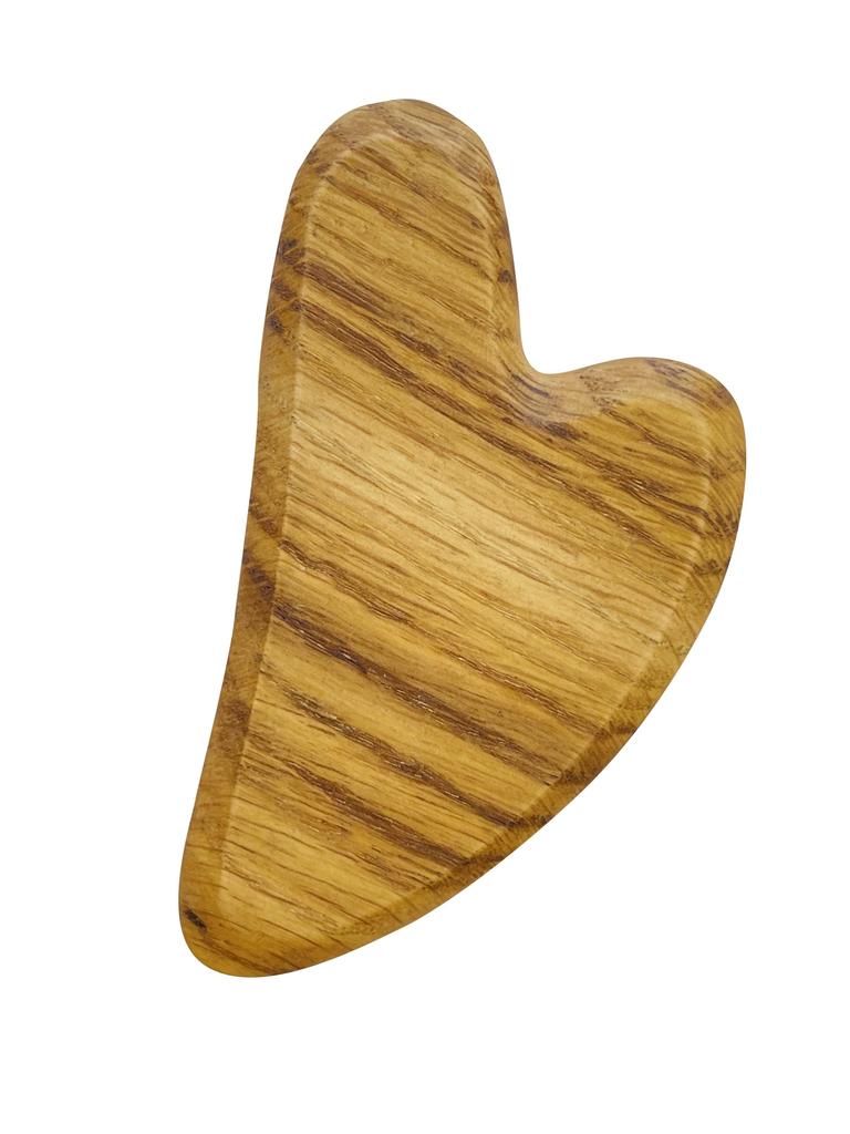 Wooden Gua Sha Scraper + Organic Jojoba Oil