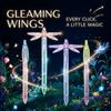 0.5mm Gleaming Wings Dragonfly Pen with Two Pen Refills Black Ink Pens  Stationery Supplies